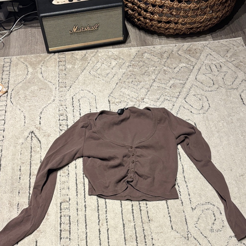 Brown Women's crop top